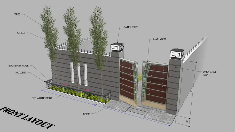MAIN GATE 3D DETAILS
