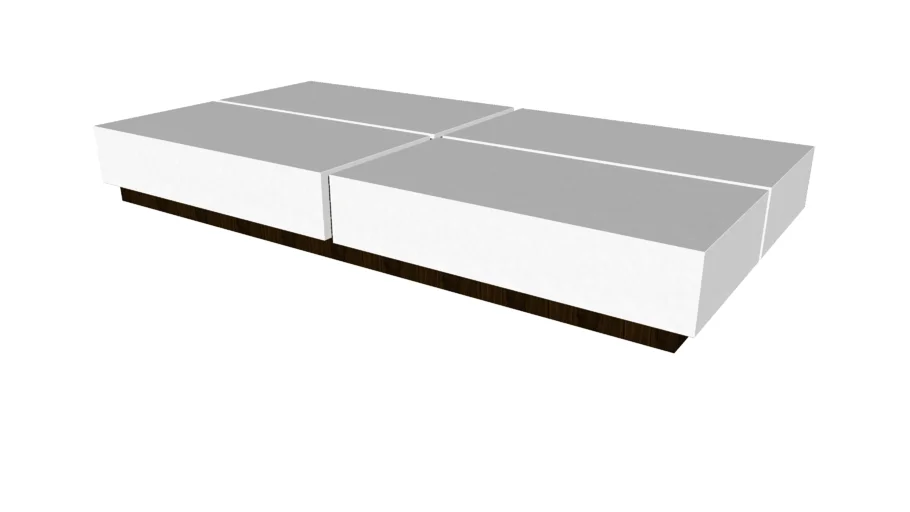 Dean 63in. Coffee Table in Glossy White by Modloft