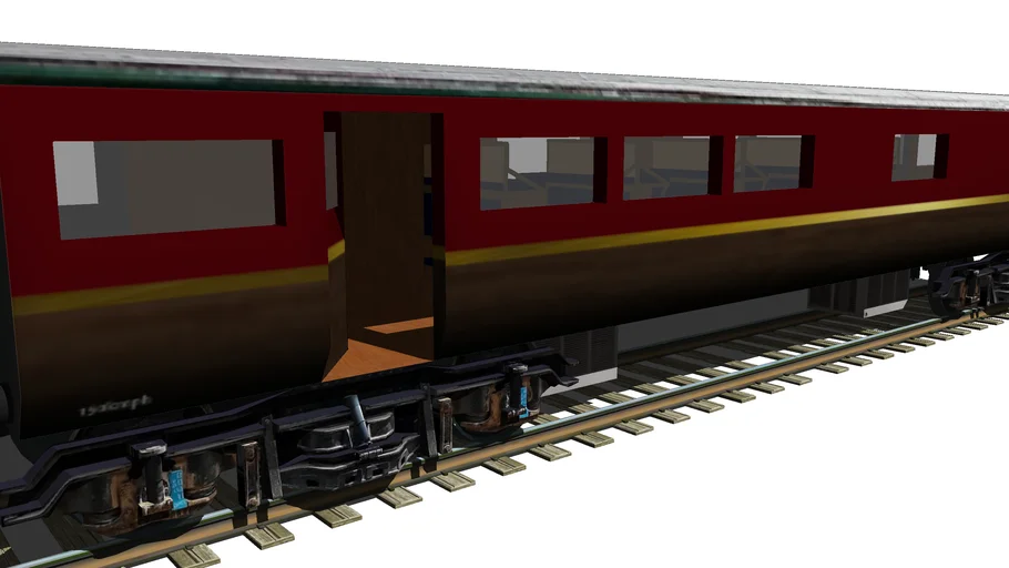 Train carriage with interior