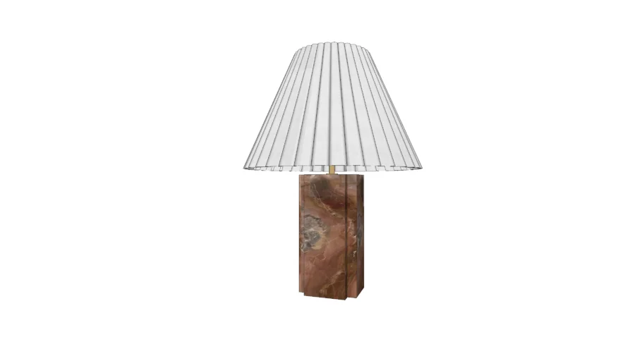 Bianca Red Marble Table Lamp - CB2