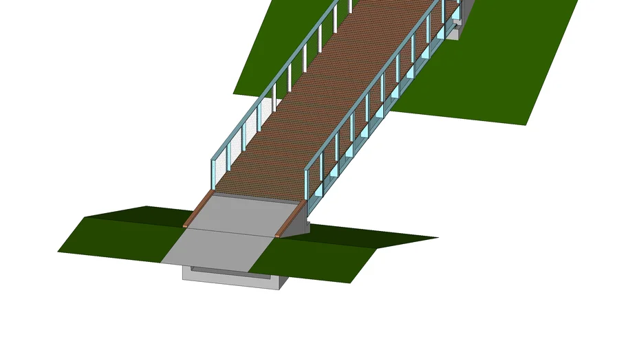 Standard Steel Footbridge Design Model (18m span)