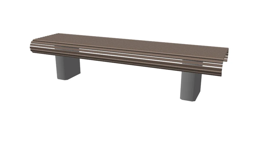 Flat wrap wood bench