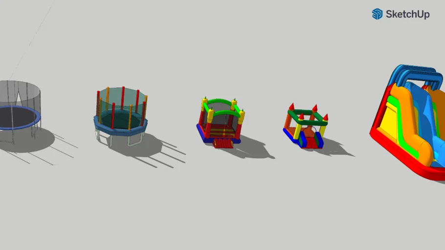 inflable + trampolin
