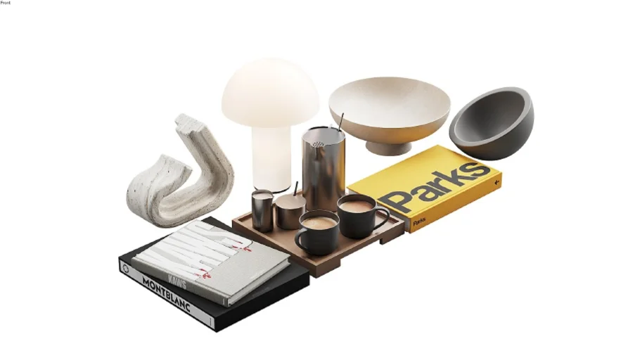 Decorative Set American Style Neutral Decor 3DSKY Promodel