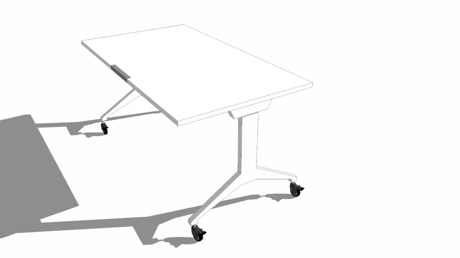 Ajustable table on wheels