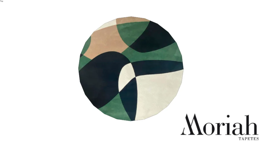 Tapete Sala Redondo Mixture Mixgreen Branco
