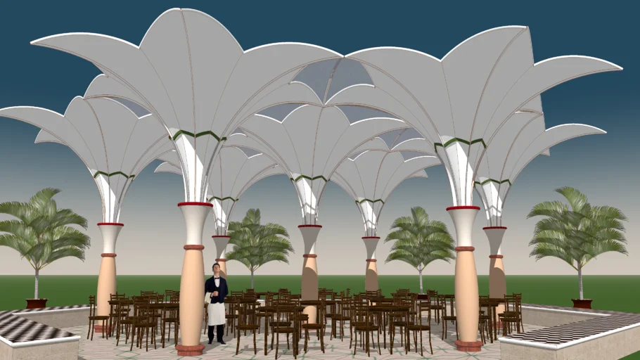 Restaurant Pendentive Form Canopy 16.08.15