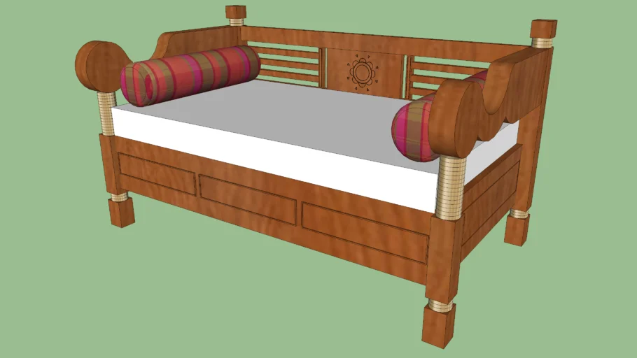 wood sofa by njb