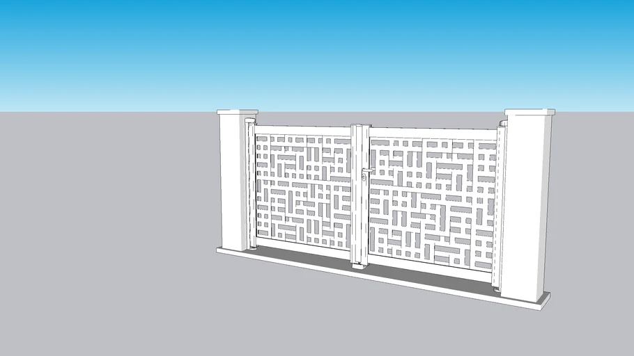 Portail Aluminium Battant AWENIG - Décor Fresk Dana