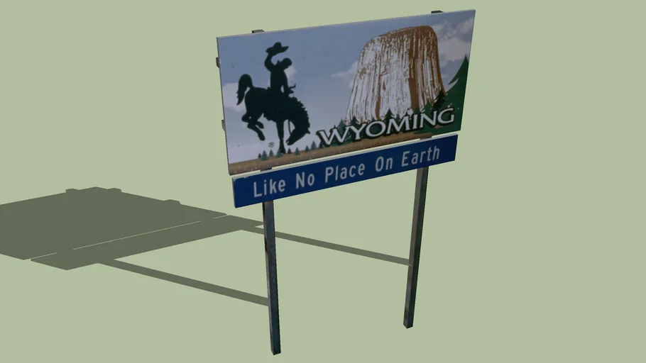 Welcome Sign Wyoming