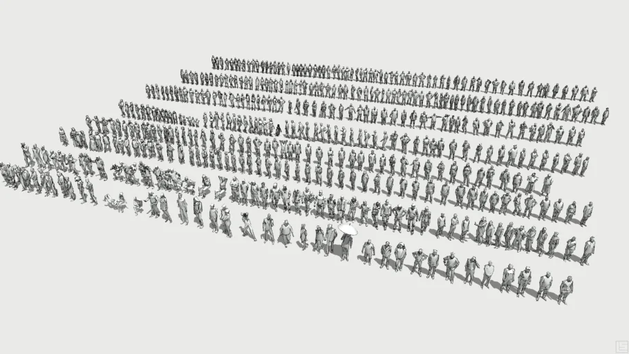 3D Human Abstract Figures Pack