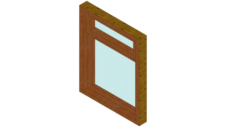 Ventana madera rustica 0,8x1m