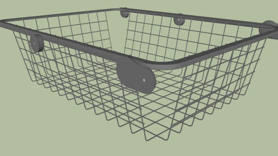 KOMPLEMENT pull-out wire basket 43x57.4x16 cm in grey