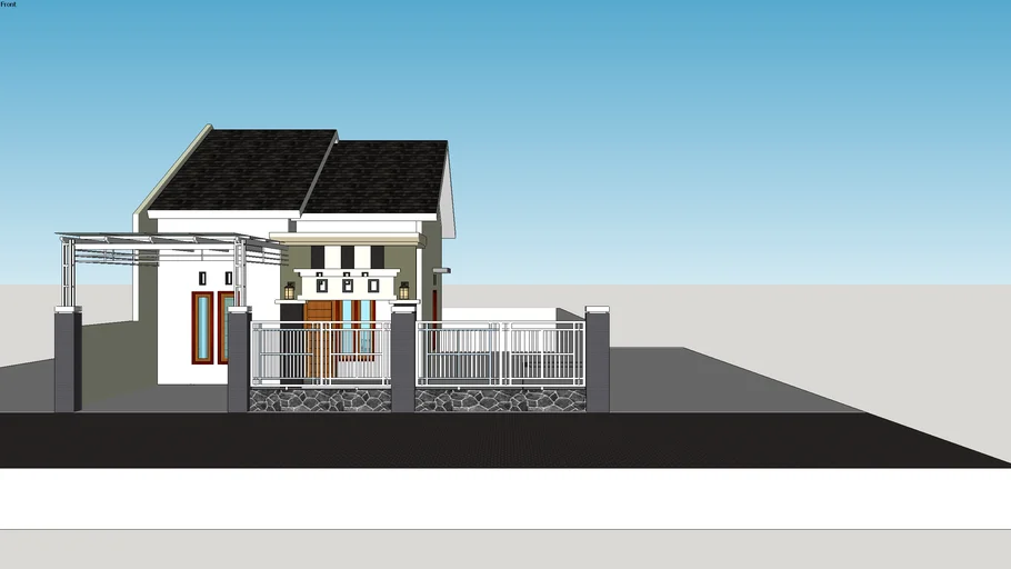 RUMAH TYPE 45 (EXTERIOR-INTERIOR) - BENTUK 1