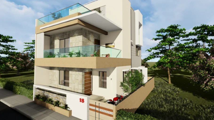 3BHK BUNGALOW 3D MODEL