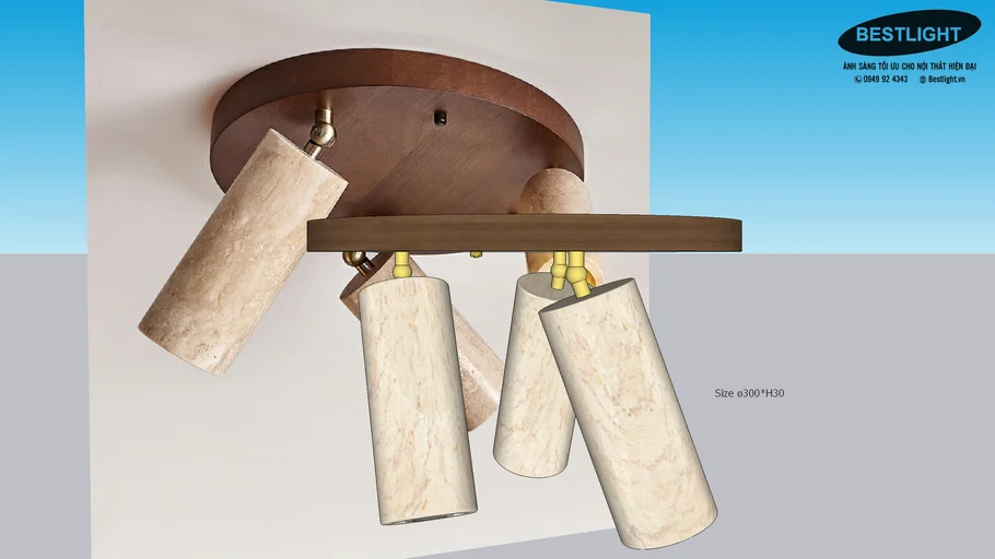 [X2605] Đèn đá Cavity ốp trần Wabi sabi- Wabi sabi Cavity stone Suface mounted light