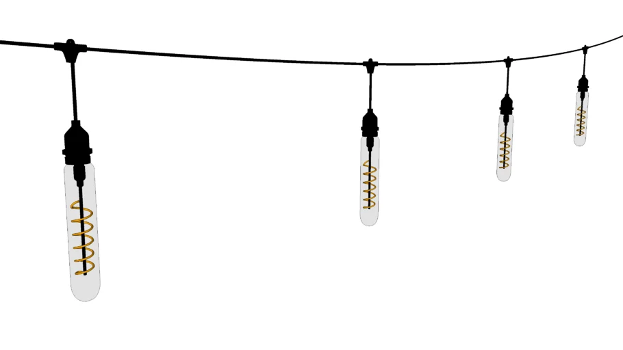 Cordão varal de luzes -  SaveEnergy 245.1646 e Lâmpada Vintage Vela Chama SaveEnergy 345.1563