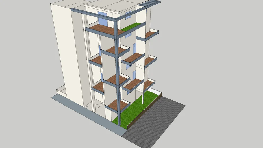 Elevation for multistorey apartment