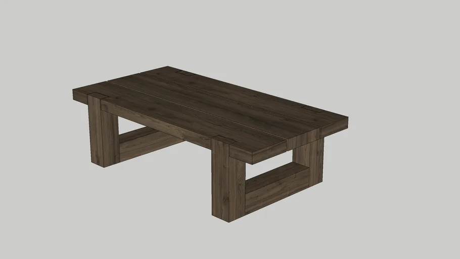 Coffee Table Rustic Raw Wood