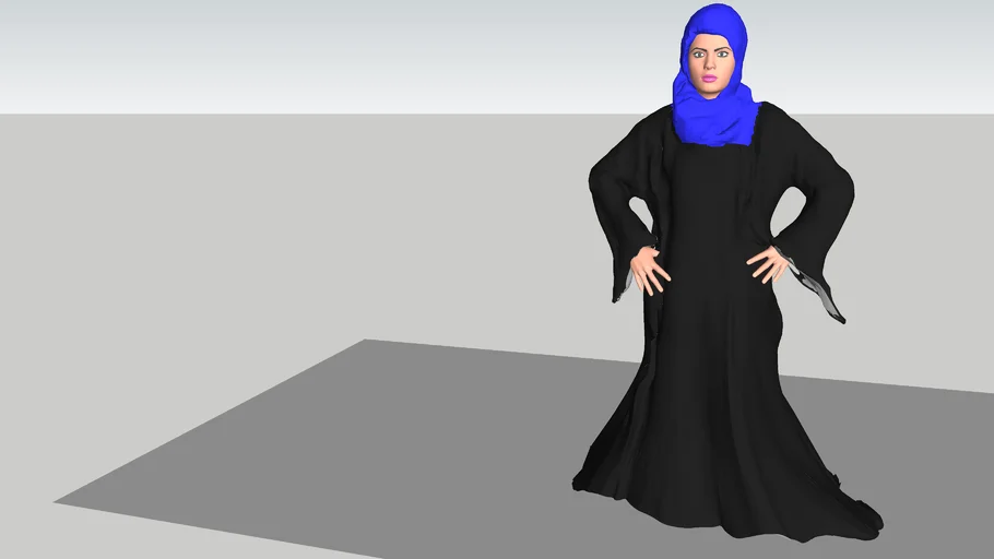 Muslim woman 3d