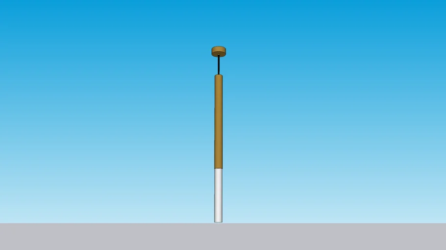 PENDENTE CILÍNDRICO 40XØ2,5CM ALUMÍNIO E ACRÍLICO DOURADO CHAMPANHE - PORTOFINO PD1814