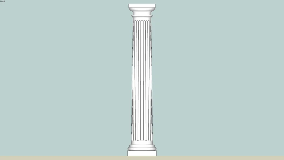 Tuscan column fluted
