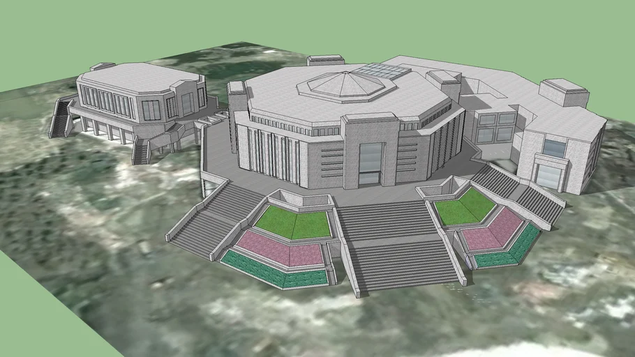 电子科技大学图书馆简单三维模型