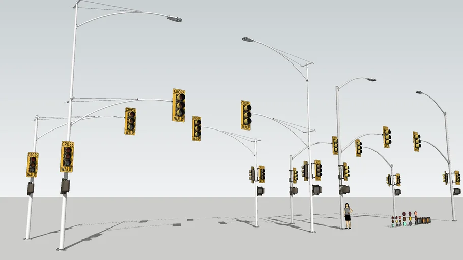 LED retrofit Cross Walk signal set
