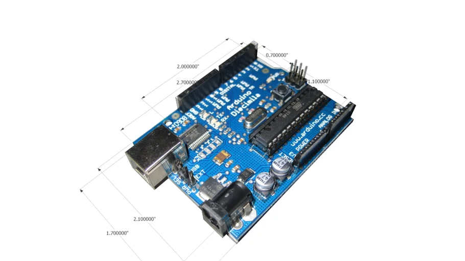 Arduino Diecimila (with photo texture)