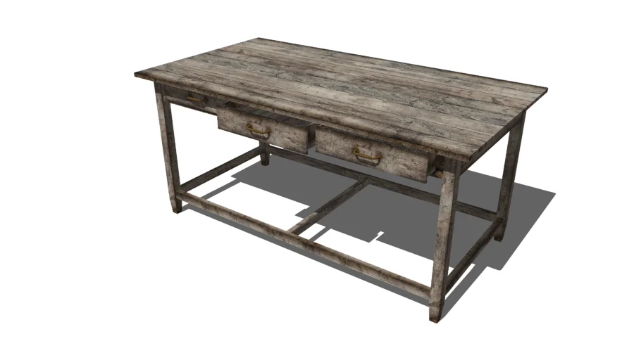 old wooden table