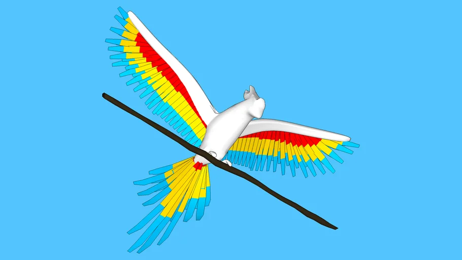 Macaw-inspired bird