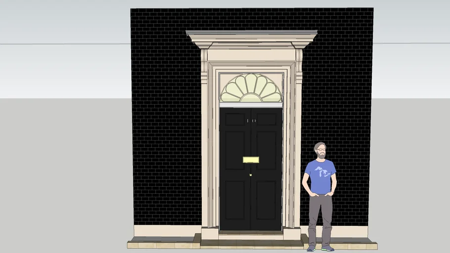 10 downing street facade model