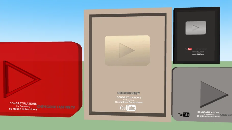 YouTube訂閱獎牌  YouTube subscription medals YouTube Play Button Awards