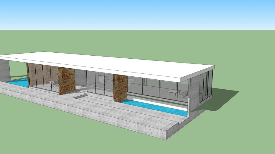 A modernism house, by Mies van der Rohe