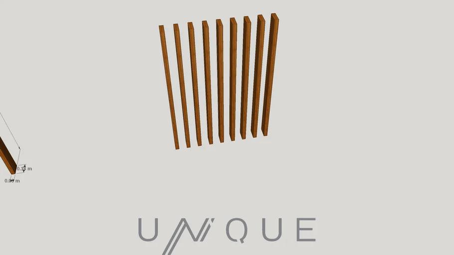 BRISE SOLIDO UNIQUE BS-235 BAMBU ESCURO 2350X180X60MM
