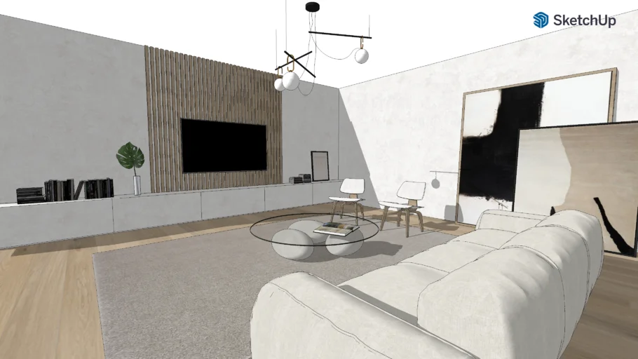 Modern minimal living room
