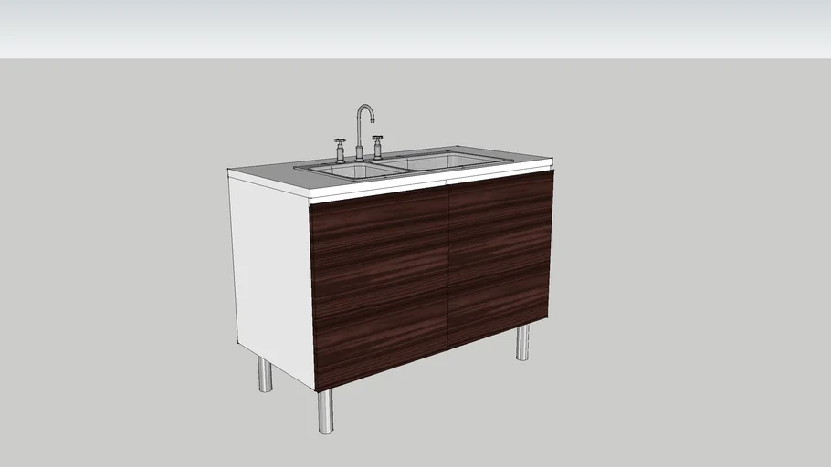Keukenkast design met gootsteen 2