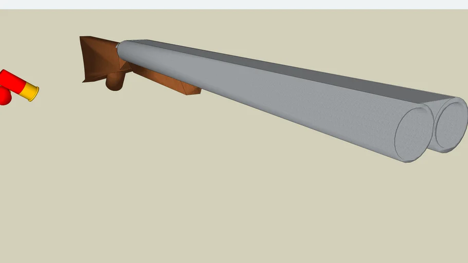 Double Barreled Shotgun with shells