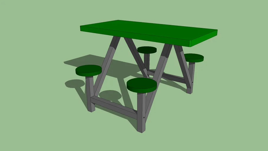 Canteen/food court table with stool