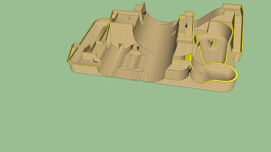 Best Skatepark In sketchup!!!! 100,000ft ++