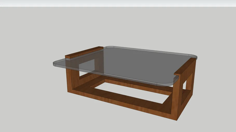 Center Table. Wood meet Glass.