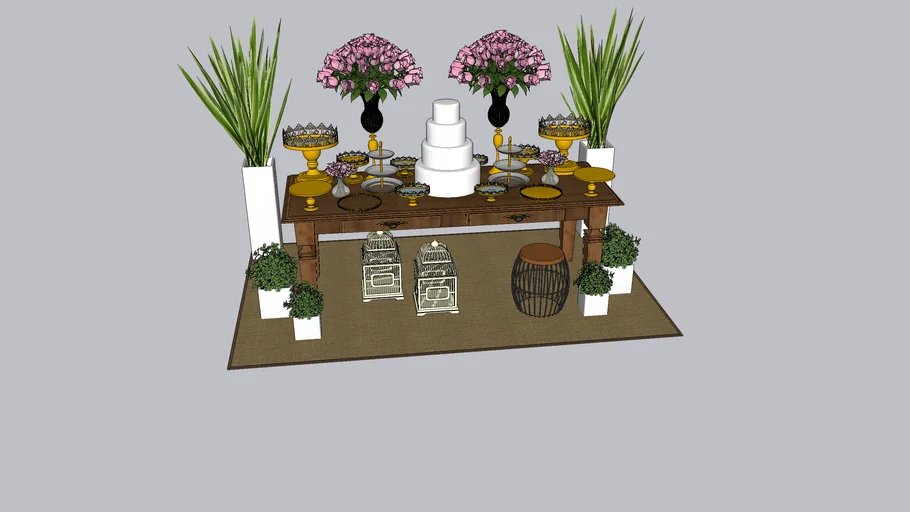 mesa de doces rustica realiza sonhos