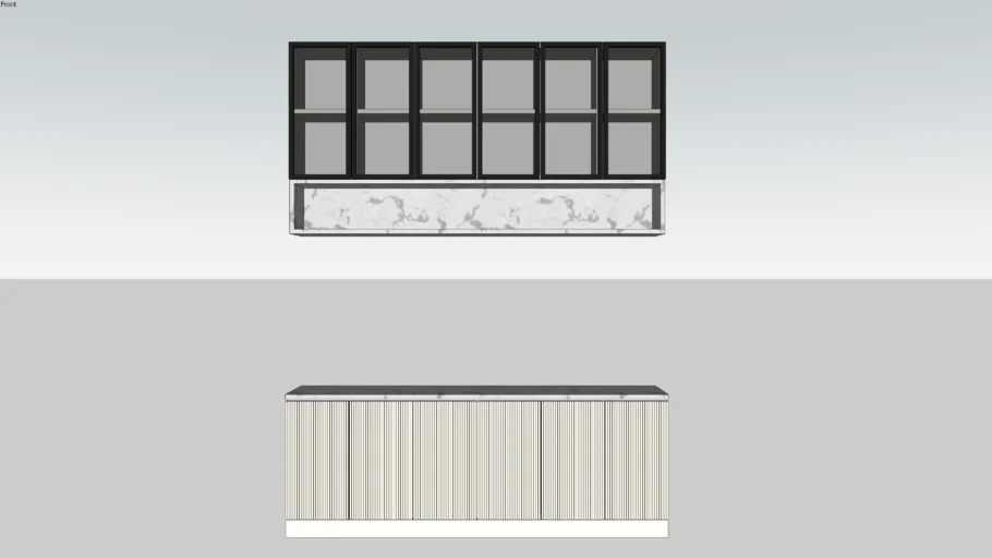 Crockery Cabinet V-Ray Ready