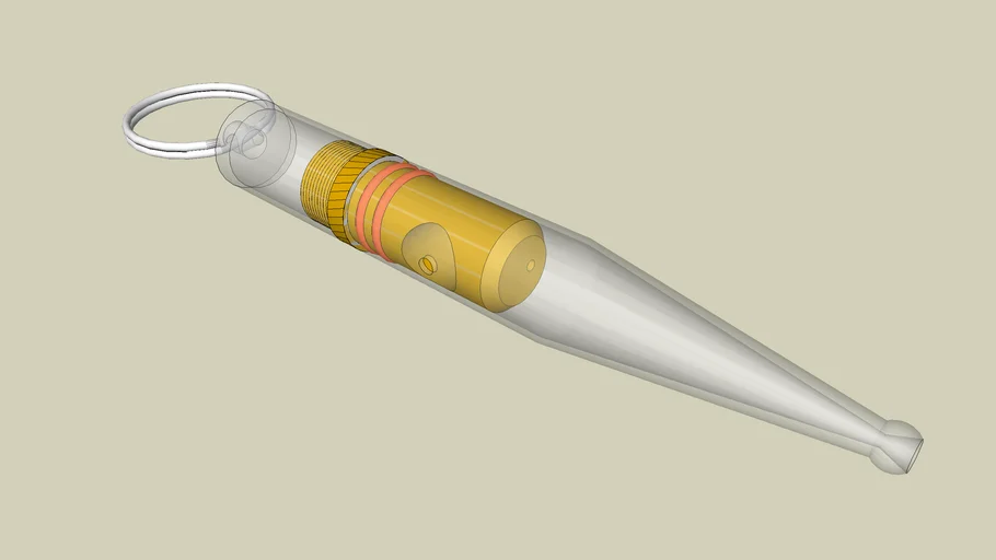The ol' whistle - smokeless pipe - machined brass and aluminum 