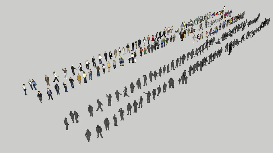 Scale Figures / 2D Human Figures | 3D Warehouse