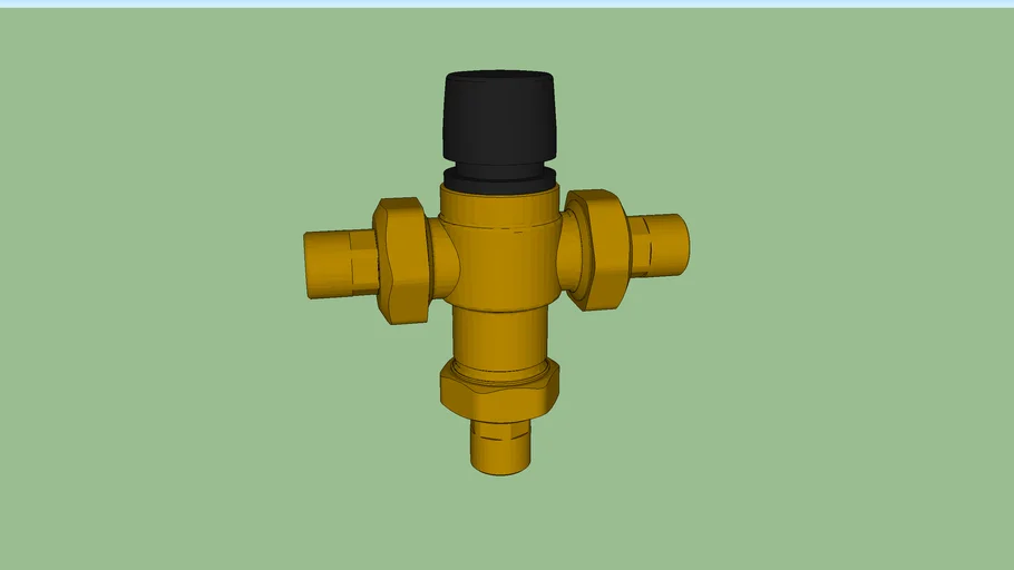 523150 Adjustable thermostatic mixing valve, for centralised systems ...