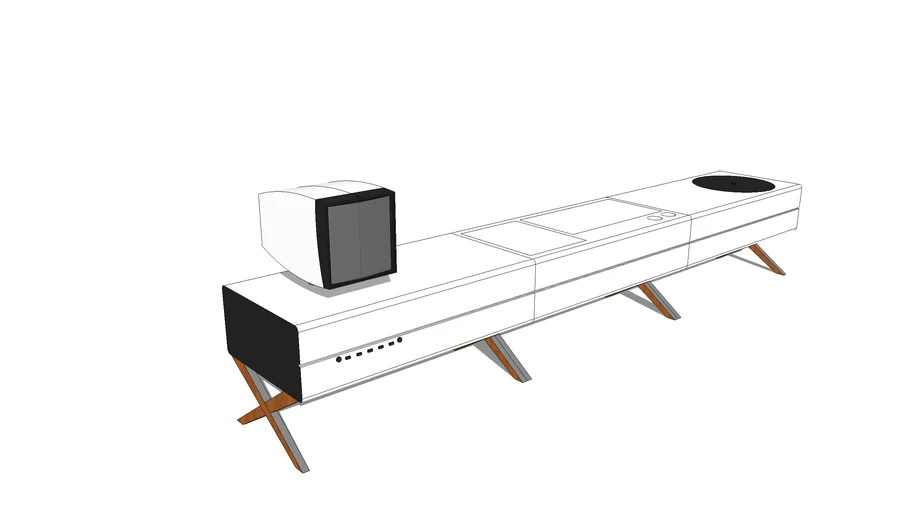 TV, Bar and Record Player by Antoine Philippon & Jacqueline Lecoq (1959)
