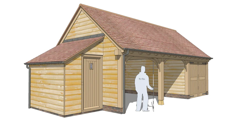 Timber Framed Oak Garage Shed Store Workshop 