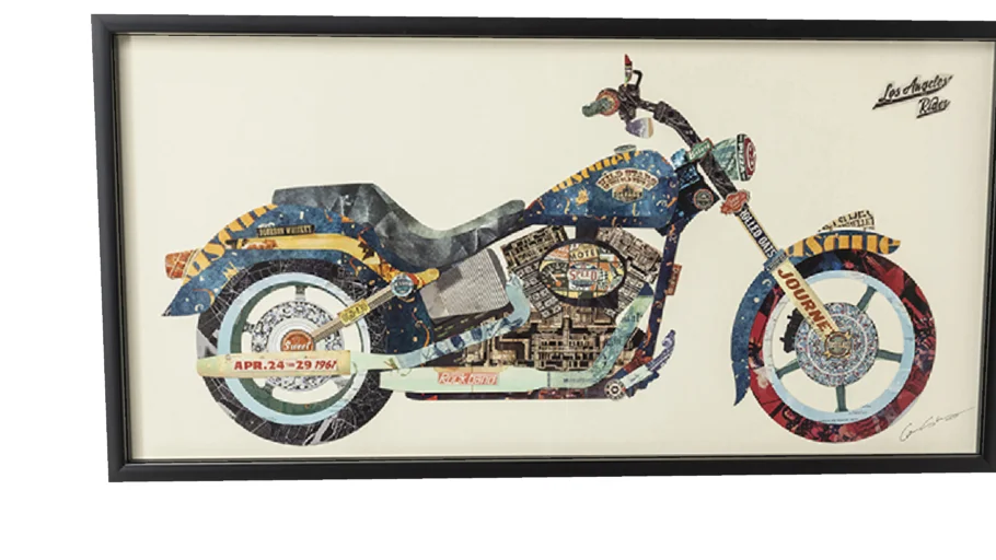 38453 Picture Frame Art Motorbike 61x121cm