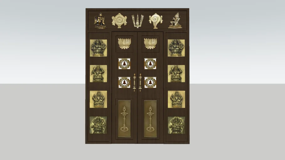 pooja unit with antique design